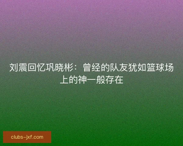 刘震回忆巩晓彬：曾经的队友犹如篮球场上的神一般存在